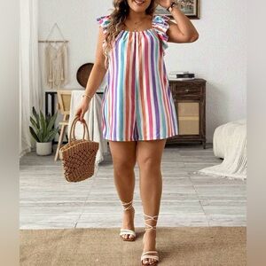 NEW Colorful Striped Romper 2XL